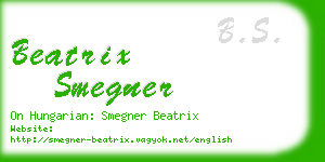 beatrix smegner business card